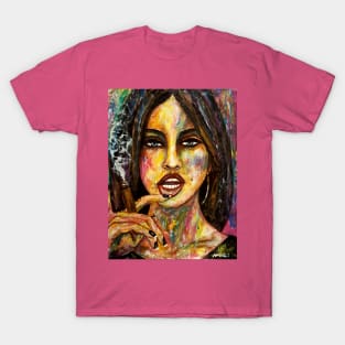 Cigar smoking lady T-Shirt